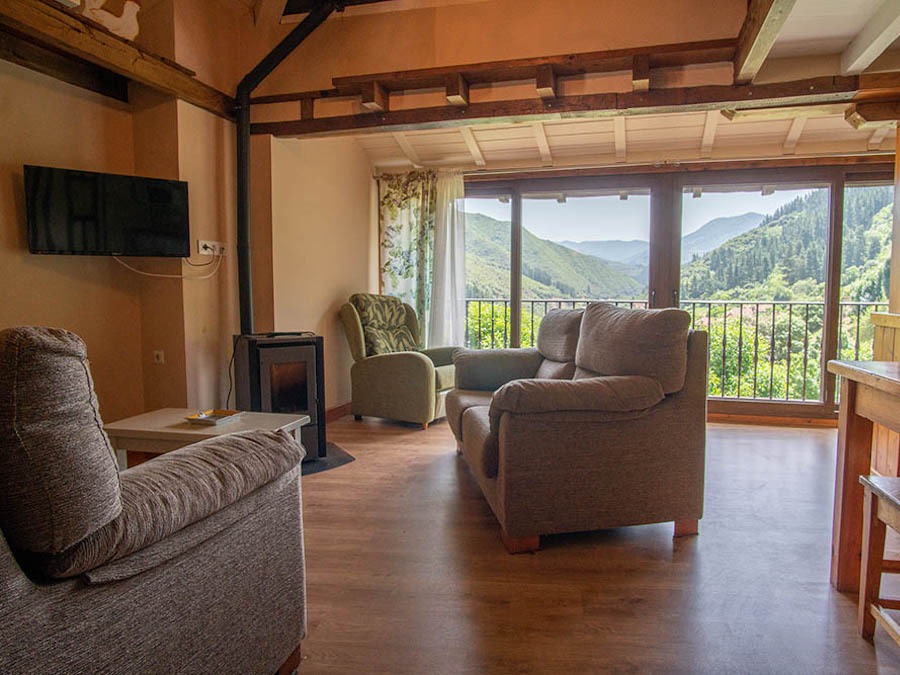 woonkamer van 1 van de 7 appartementen