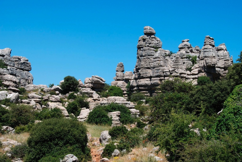 De grillige rotsformaties van El Torcal bij Malaga