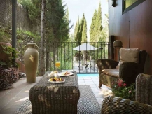 Privé terras bij een van de twee cabañas