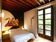 Een van de kamers in dit bijzondere hotel