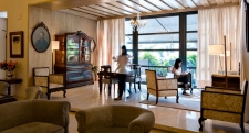 De lounge van het hotel