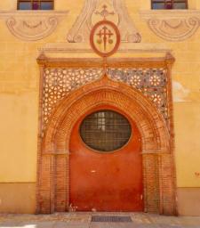 Mudejar poort iglesia de Santiago Apóstol Málaga