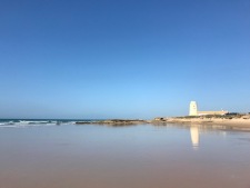 het strand van El Palmar bij Eb