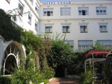 De binnentuin van het hotel