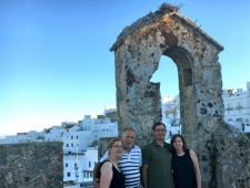 Met z'n vieren in Vejer op de Torre de Mayorazgo