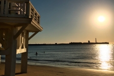 La Caleta bij zondsondergang