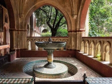 Patio van het klooster in Guadalupe