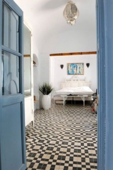 De slaapkamer op de begane grond