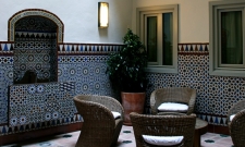 Patio hotel Santa Cruz, receptie van de appartementen